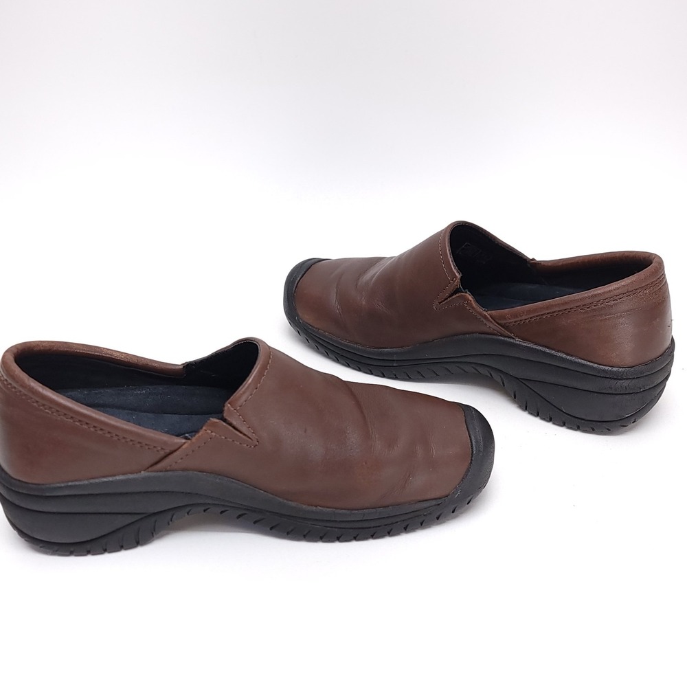 KEEN Utility PTC‎ Slip-On II Womens 7.5 Work Comfort Shoes Brown Leather - Picture 7 of 9